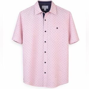 Distortion Button Down Shirt Boys 14/16 – Pink.  Valentines Day Suave